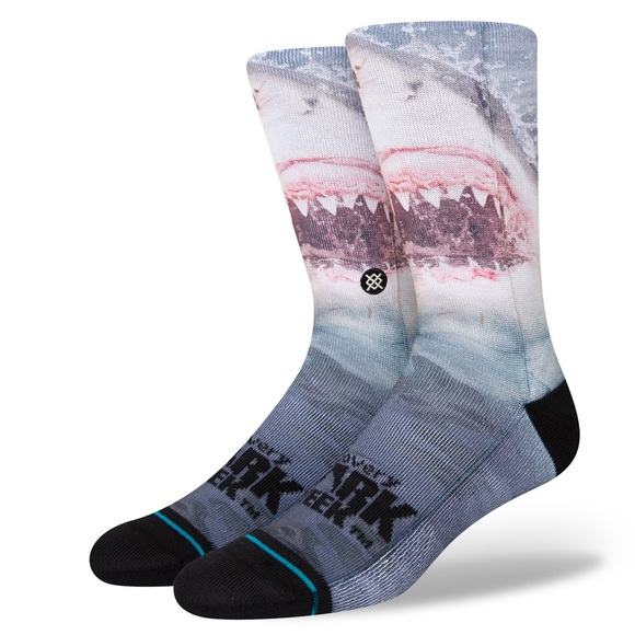 Stance Other - Stance Shark Week PEARLY WHITES Unisex Crew Socks NWT